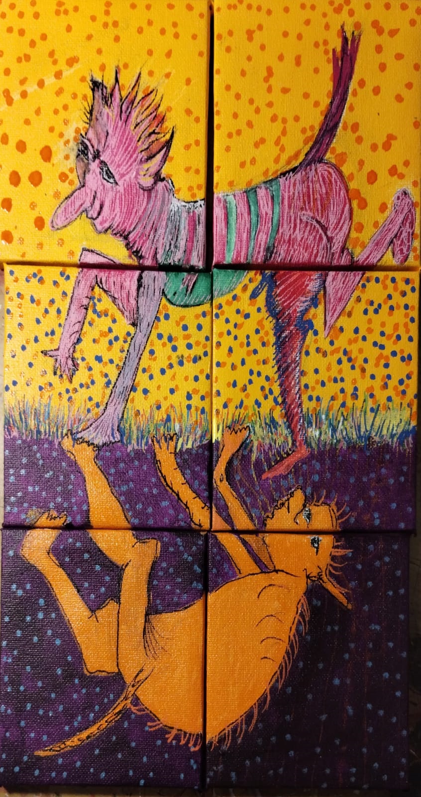 Cristina Minacori, Cromatomorfos - obra multiplo - 8 x 10 xm - Acrilico